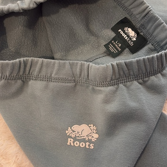 Roots kids sweat leggings size youth large in greenish grey/blue - Picture 8 of 8